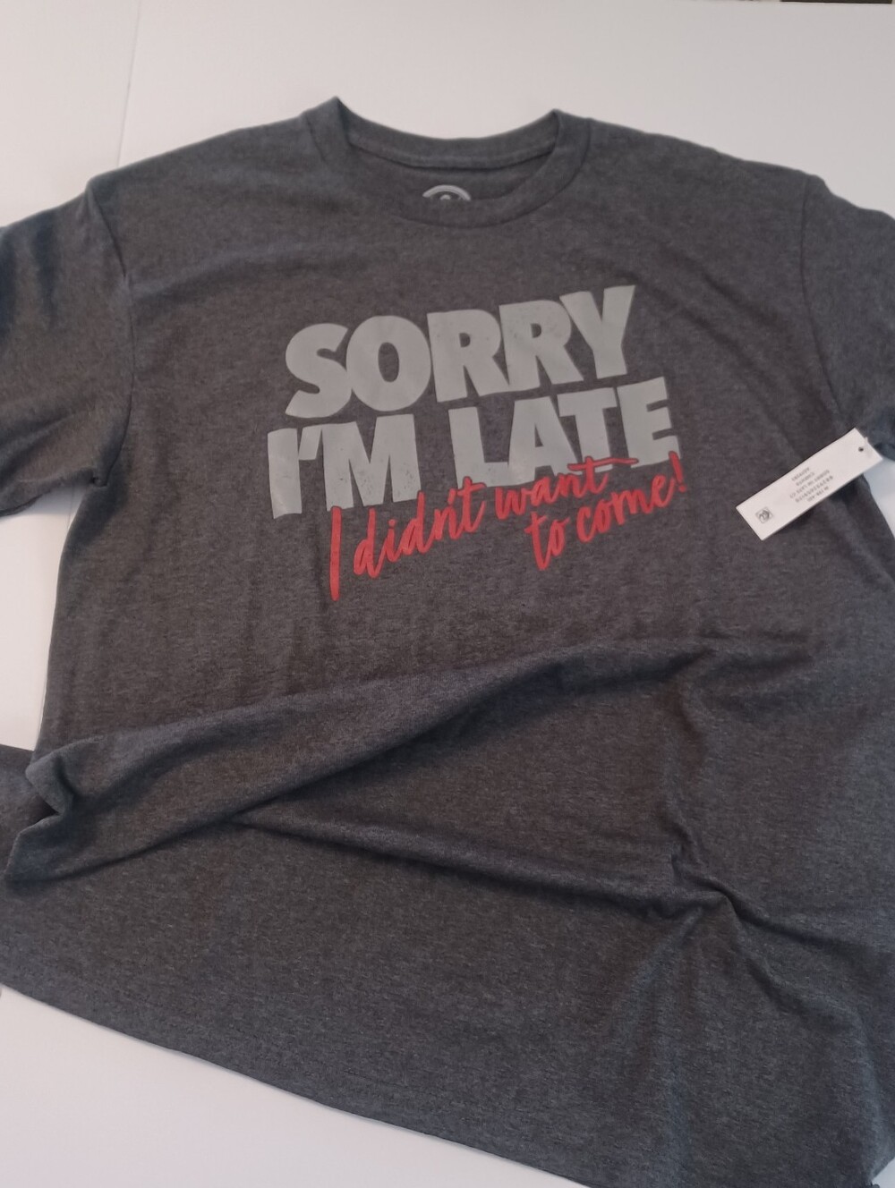 DOM Sorry I'm Late Tee Mens Sz M Ladies Sz L